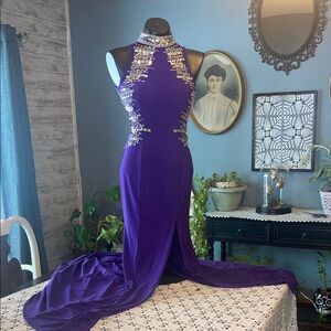 Elegant Purple Evening Gown